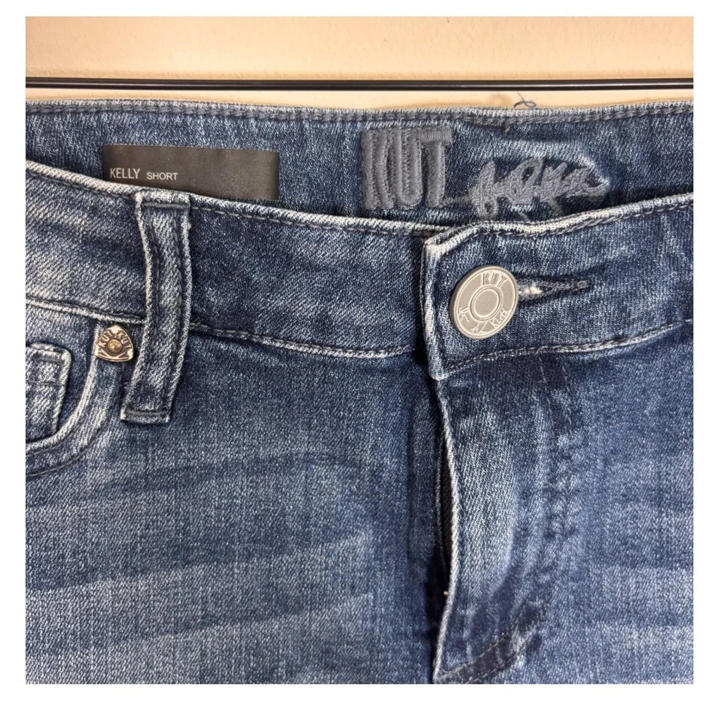Kut From The Kloth Womens Denim Kelly Shorts Sz 8 Jean Cut Off 4